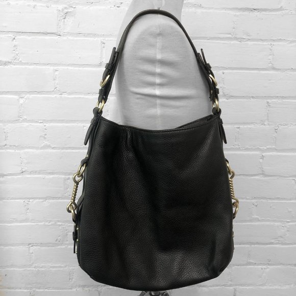 Sold Michael Kors Black Leather Large Valley Hobo - Picture 4 of 7